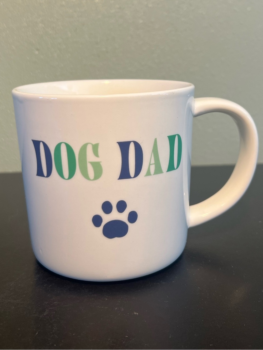 Parker Lane Dog Dad Stoneware Coffee Mug Tea Cup Puppy Pet Lover Paw Prints 16oz